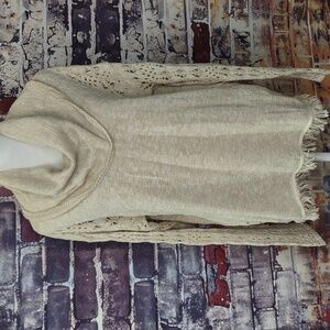 Chico's Textured Fringe Tiffany Pullover Sweater